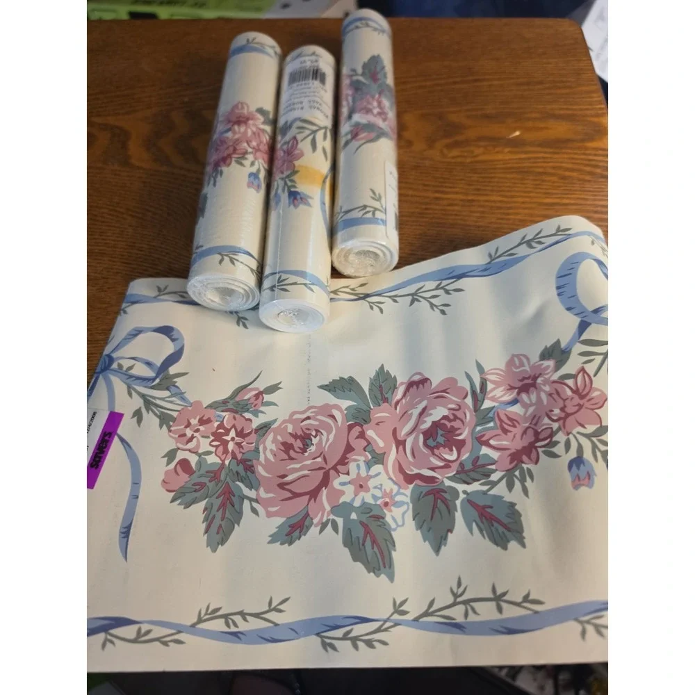 floral ribbons wall border this vintage
